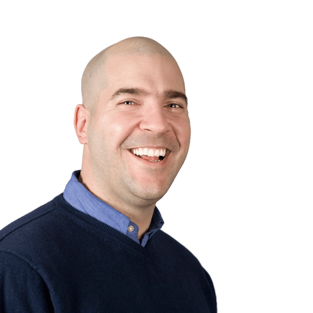 happy bald